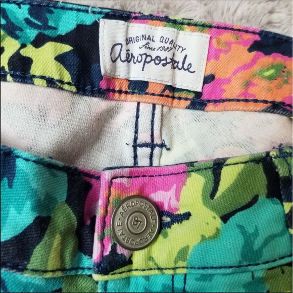 Aeropostale Navy Blue Floral Ashley Ultra Skinny Jeans - Picture 4 of 6